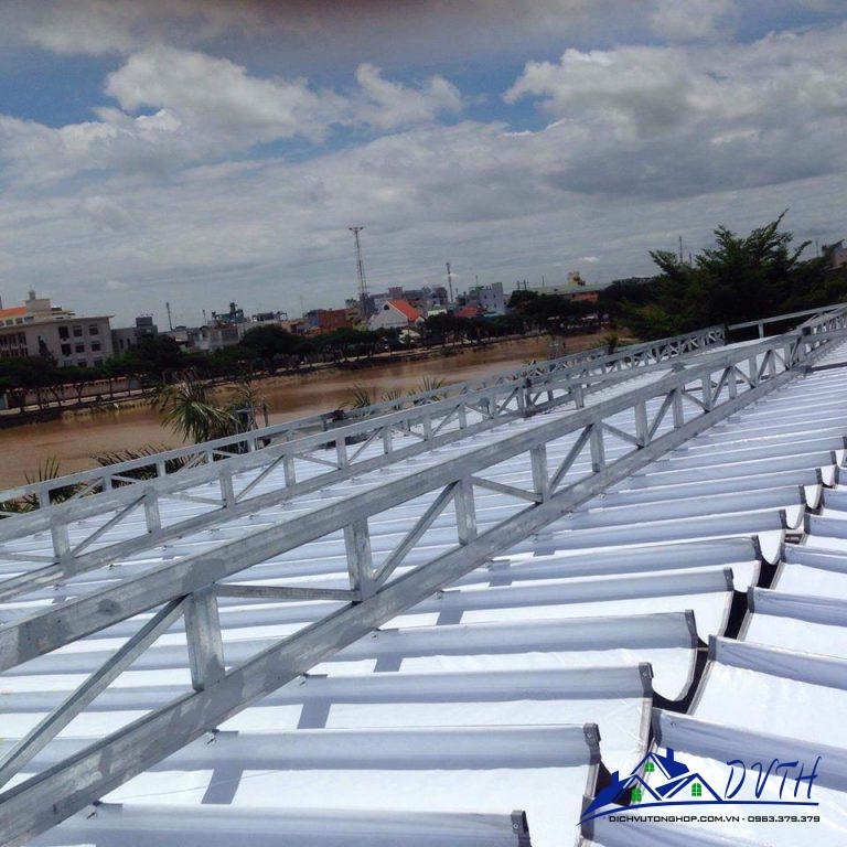 cách làm mái xếp bạt kéo