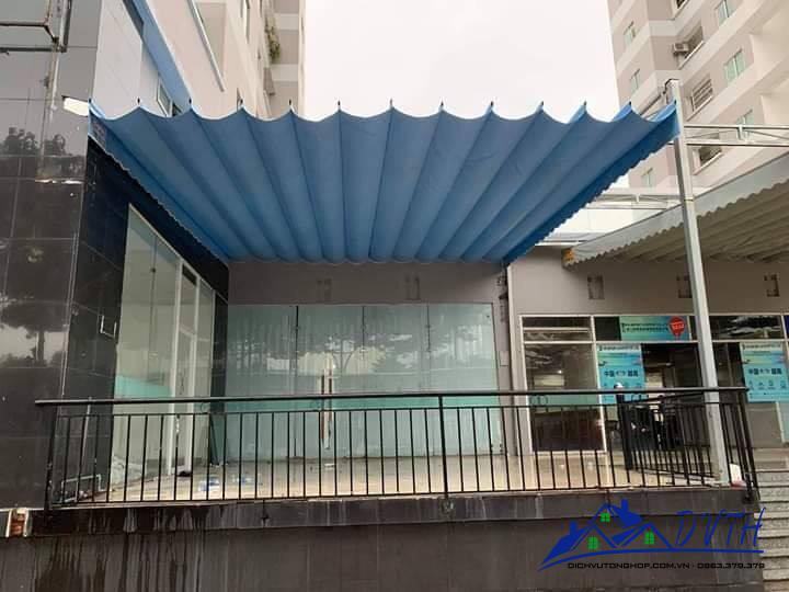 Thay bạt mái hiên xếp