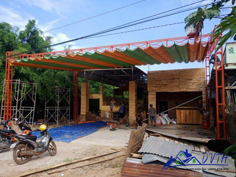 Mái che bạt kéo tại Thái Bình