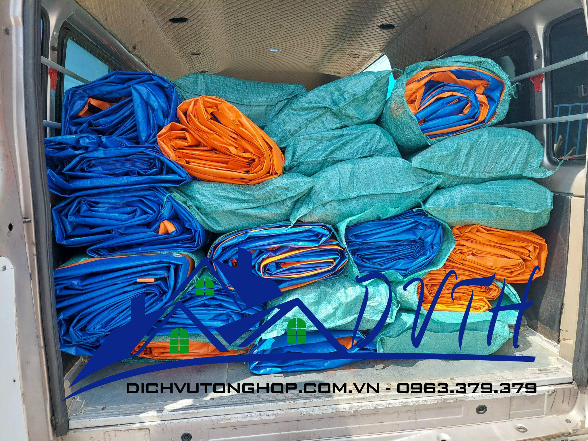 Bạt nhựa xanh cam tại An Giang
