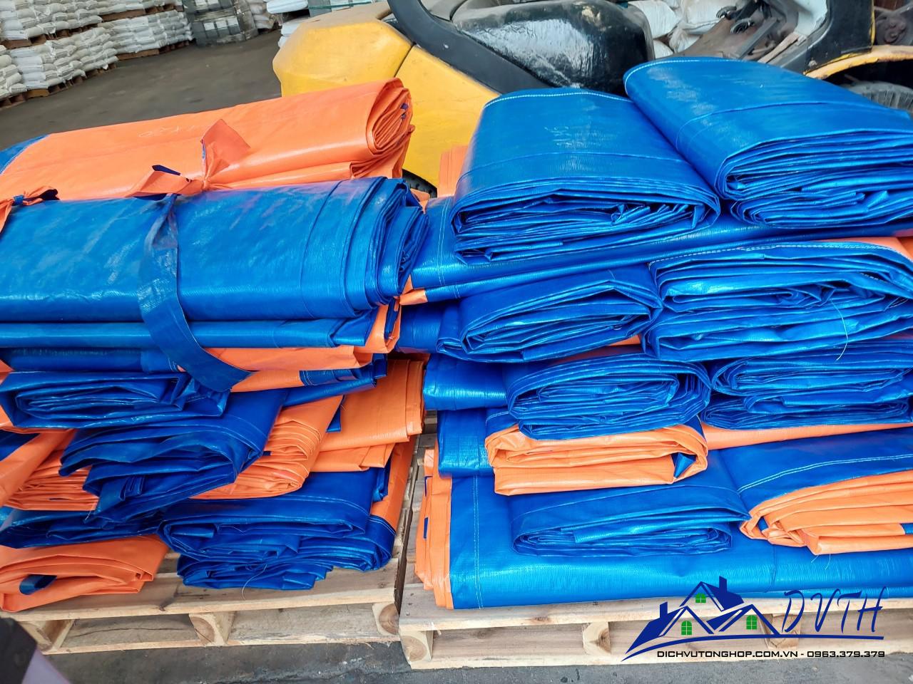 Bạt nhựa xanh cam tại Bắc Ninh