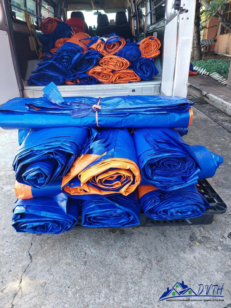 Bạt nhựa xanh cam tại Bắc Ninh