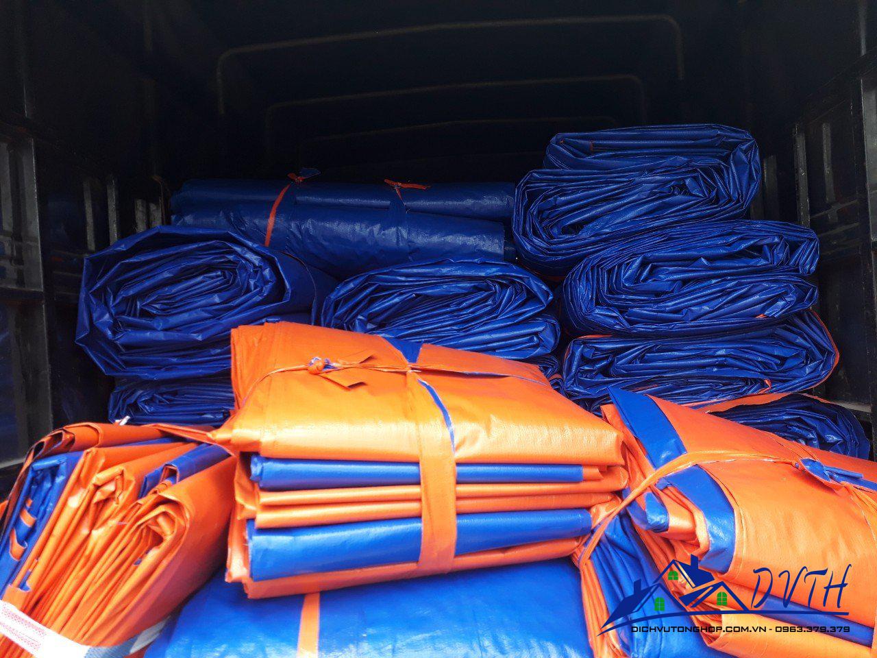 Bạt nhựa xanh cam tại Điện Biên