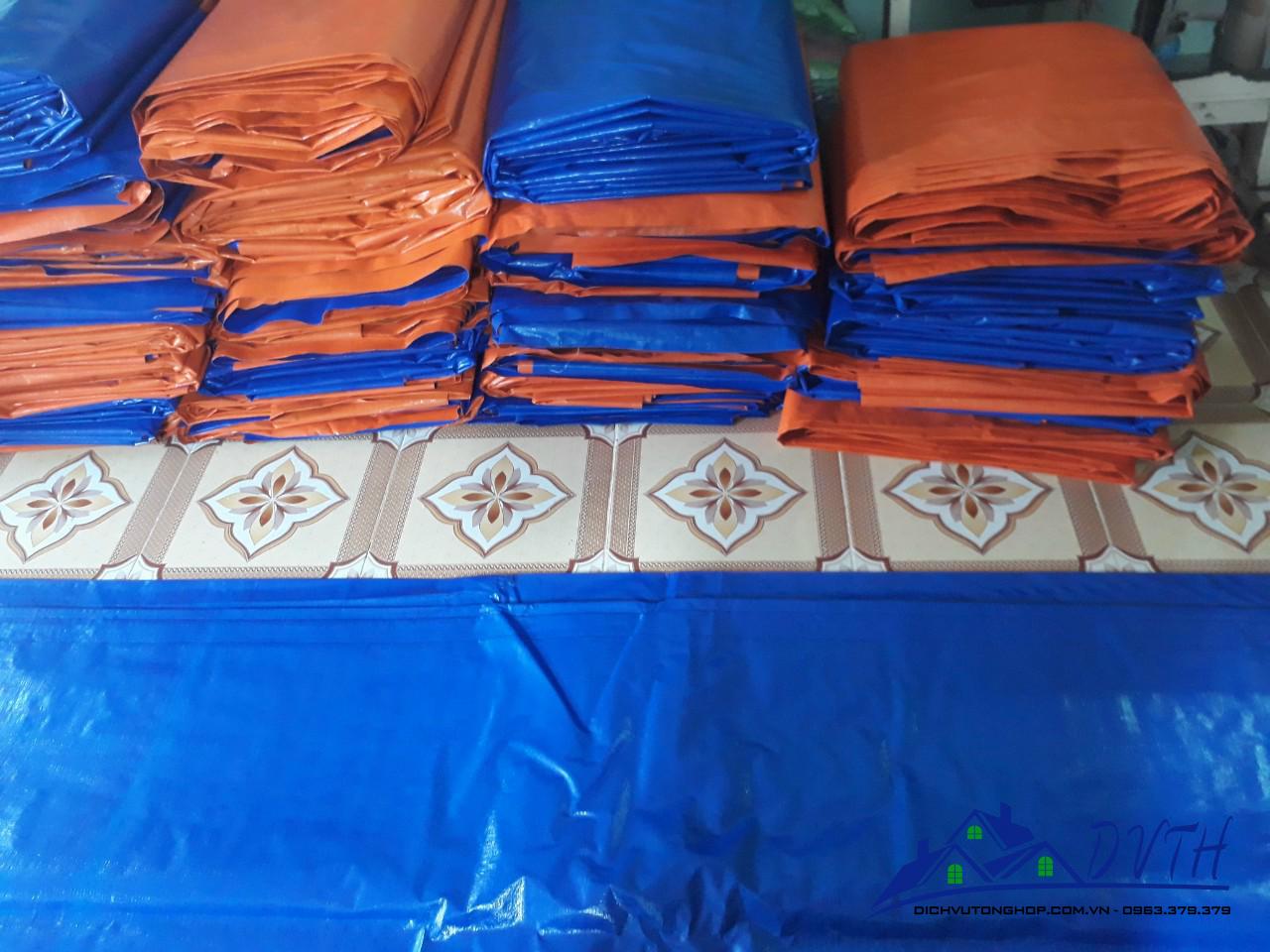 Bạt nhựa xanh cam tại Điện Biên