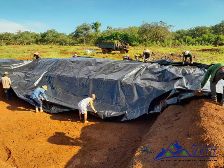 Thi công màng HDPE tại Điện Biên