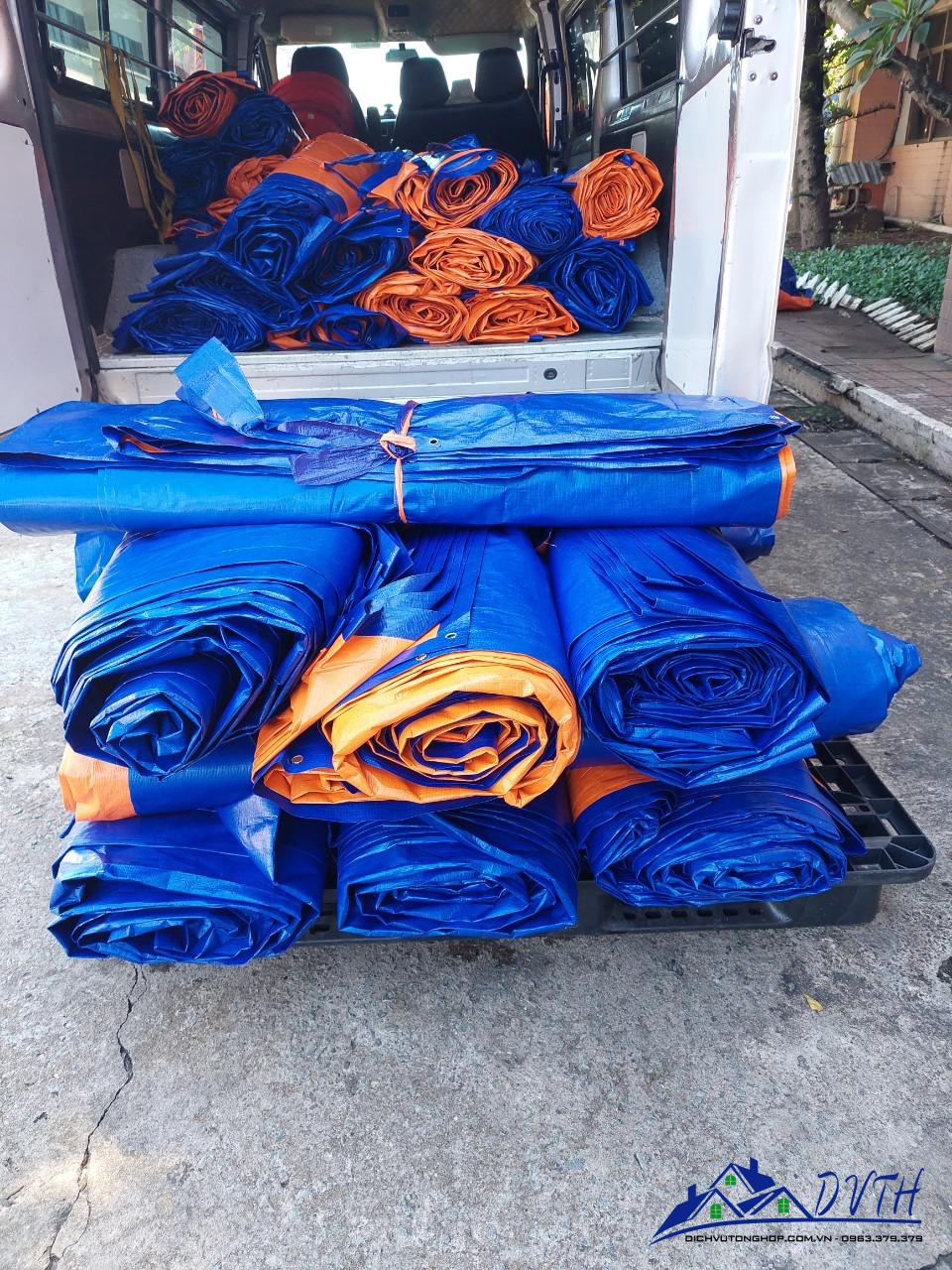 Bạt nhựa xanh cam tại Hưng Yên