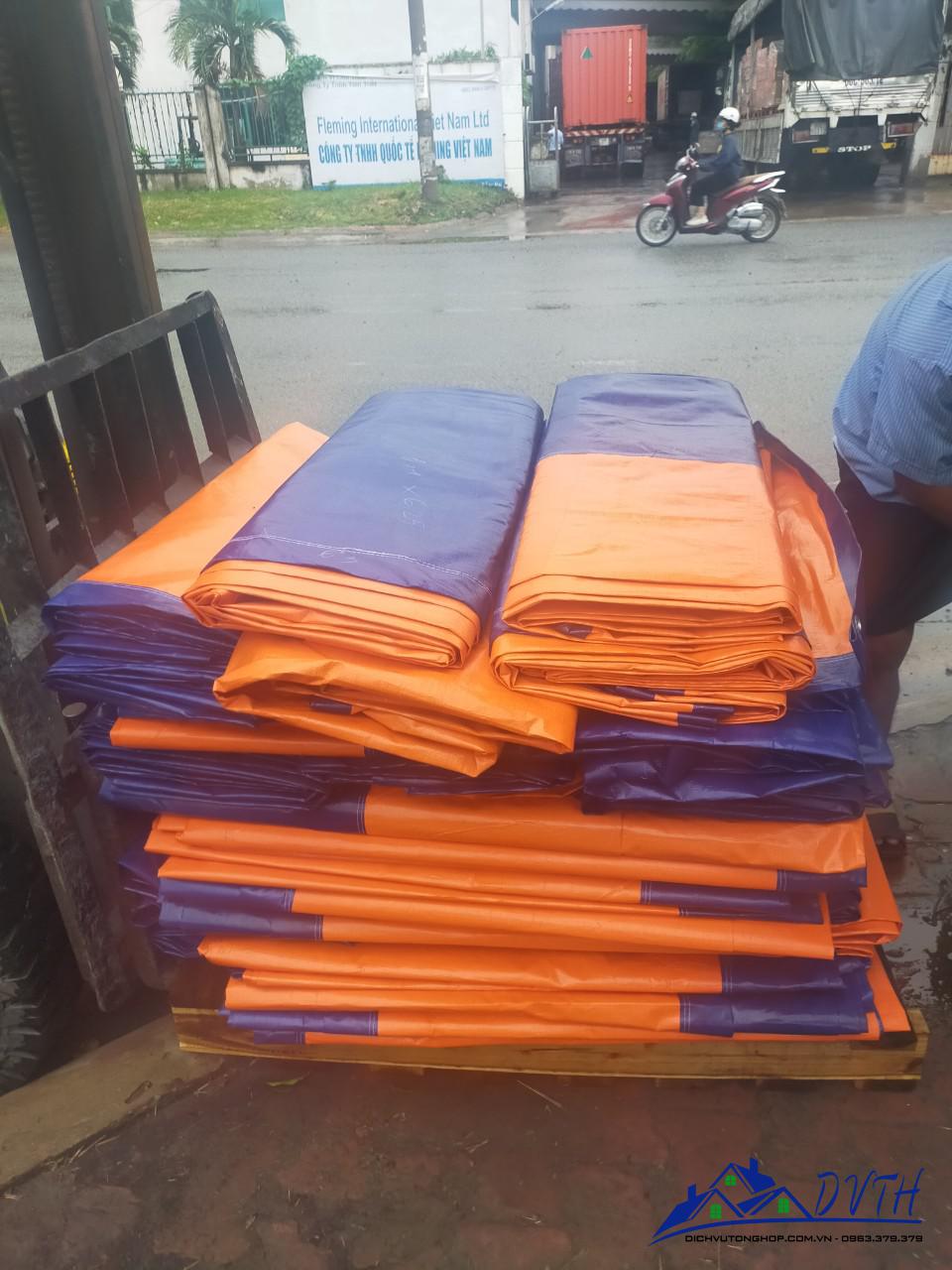 Bạt nhựa xanh cam tại Lạng Sơn