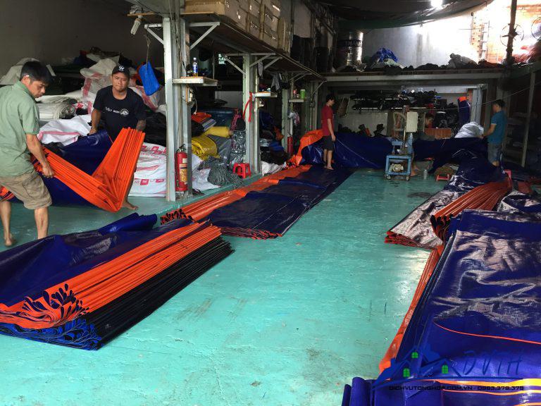 Bạt nhựa xanh cam tại Đồng Tháp