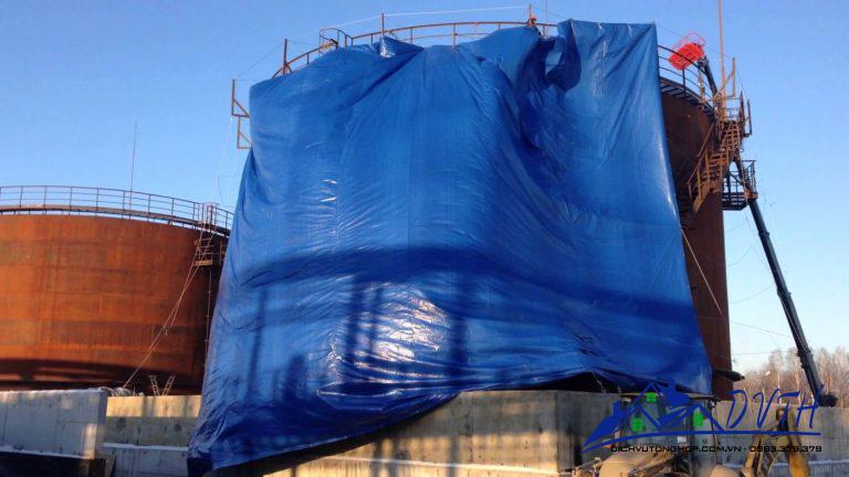 Bạt nhựa xanh cam tại Thái Bình