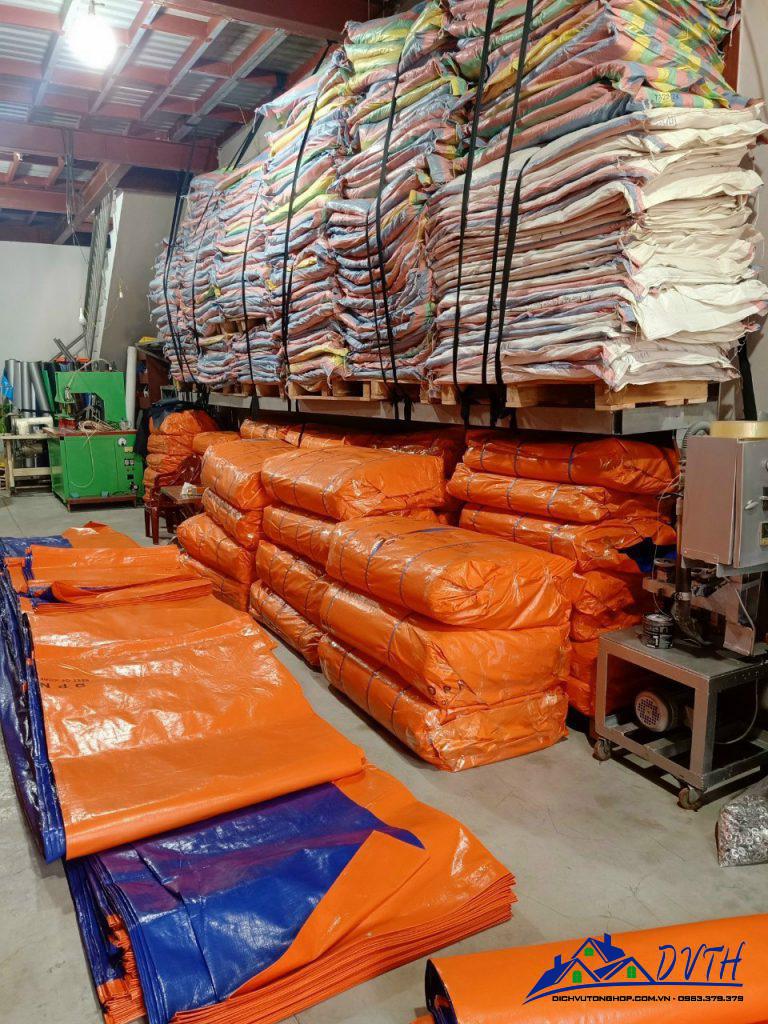 Bạt nhựa xanh cam tại Hậu Giang