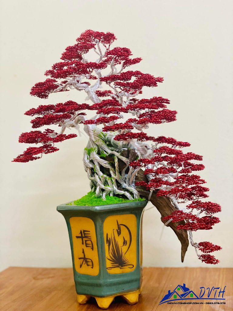 Mẫu bonsai handmade bằng dây đồng đẹp